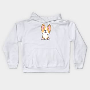 Corgi Winking Pink Kids Hoodie